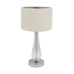 Настольный светильник 1x40Вт E27, стекло/ткань, прозрачный