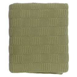 Плед 130х170см Tkano Essential рельефной вязки зеленый