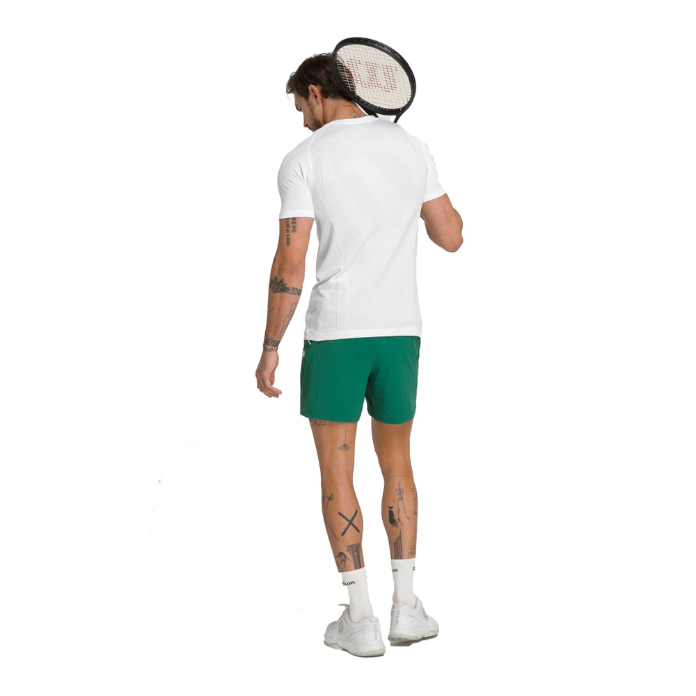 Мужское теннисное поло Wilson Players Seamless Crew 2.0 T-Shirt Men - White