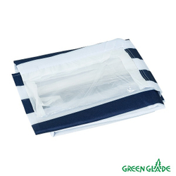 Стенка для садового тента Green Glade 1,95х2,95м полиэстер с окном синяя