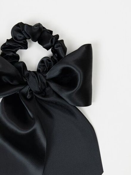 Резинка бант "Черный" 7+