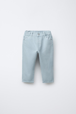 ZARA ДЖИНСЫ BALLOON ИЗ ТВИЛА, ЯРКО-СИНИЙ