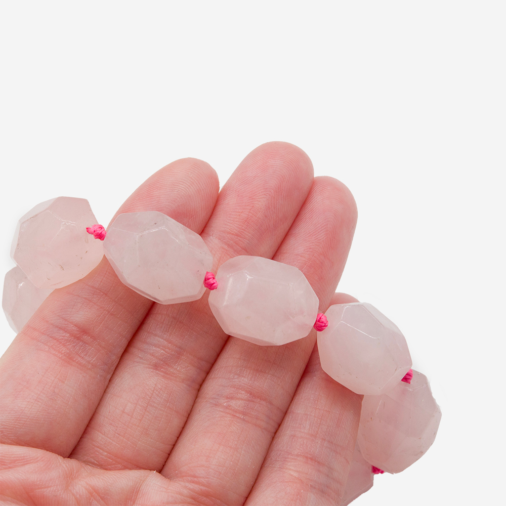 Розовый кварц натуральный, фриформ, 16,5-20*11,5-14,5мм