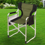 Кресло складное 60х55х82 см, черно-зеленое, с подстаканником, 100 кг, Green Days, YTDC024