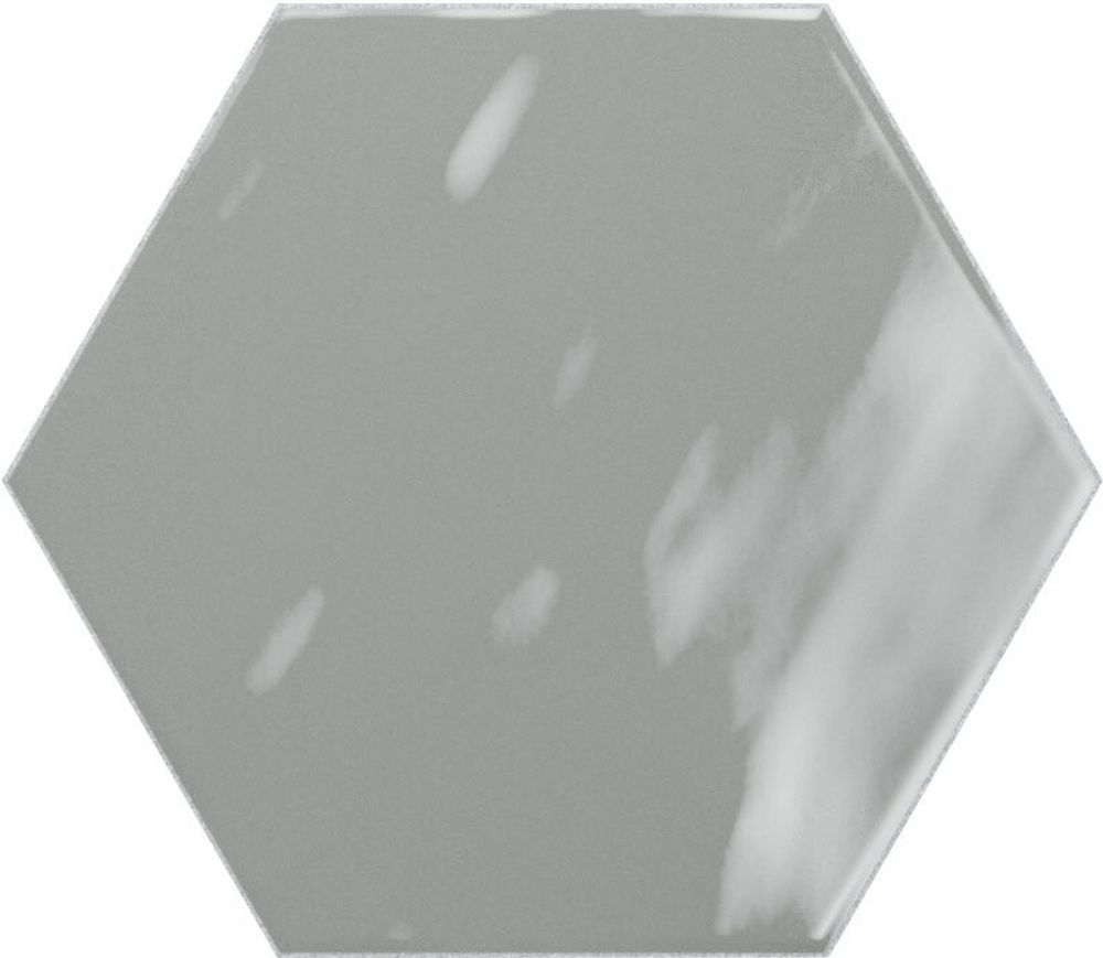 Керамическая плитка для стен CERAMICA RIBESALBES GEOMETRY Hex Grey Glossy