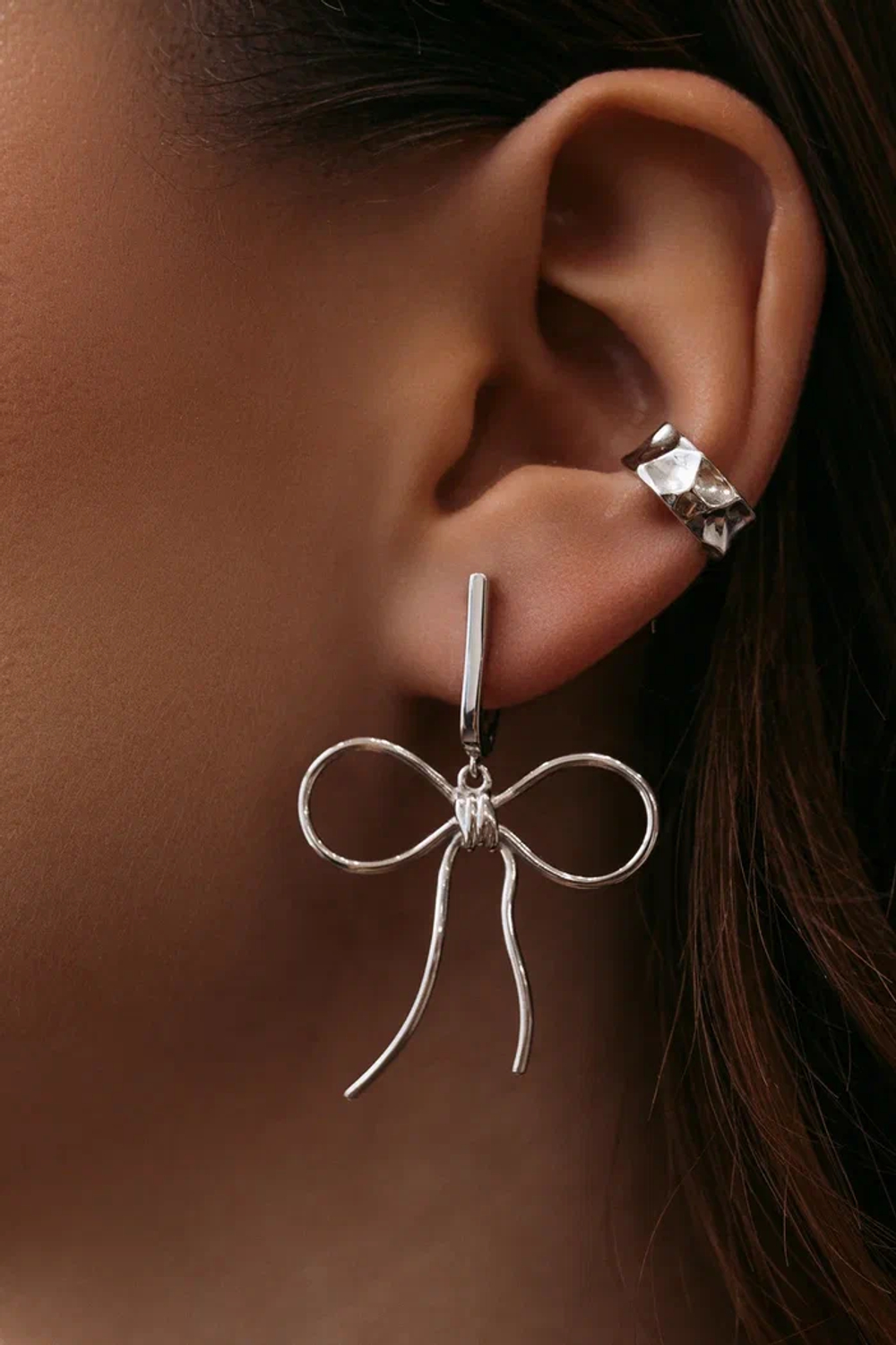Серьги ''Банты'' динамичные
