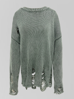 Свитер by Gor 9402 удлиненный рваный стиль