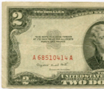 Банкнота США 2 доллара 1953B A 68510414 A. F