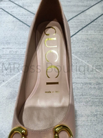 Пыльно-розовые женские туфли Gucci Horsebit