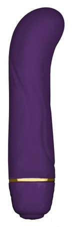 Фиолетовый G-стимулятор с вибрацией Mini G Floral - 10 см. (Цвет: фиолетовый)
