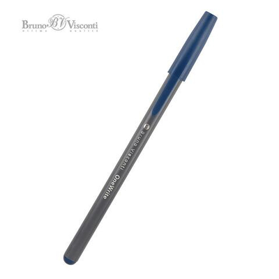 Ручка "OneWrite Grey" шариковая 1.0 мм, синяя (Bruno Visconti)