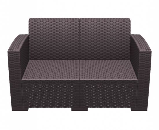 Диван пластиковый плетеный двухместный с подушками Monaco Lounge