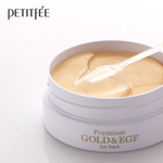 Petitfee. Гидрогелевые осветляющие патчи для глаз Premium GOLD & EGF Eye Patch