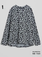 Лонгслив для девочки леопард
