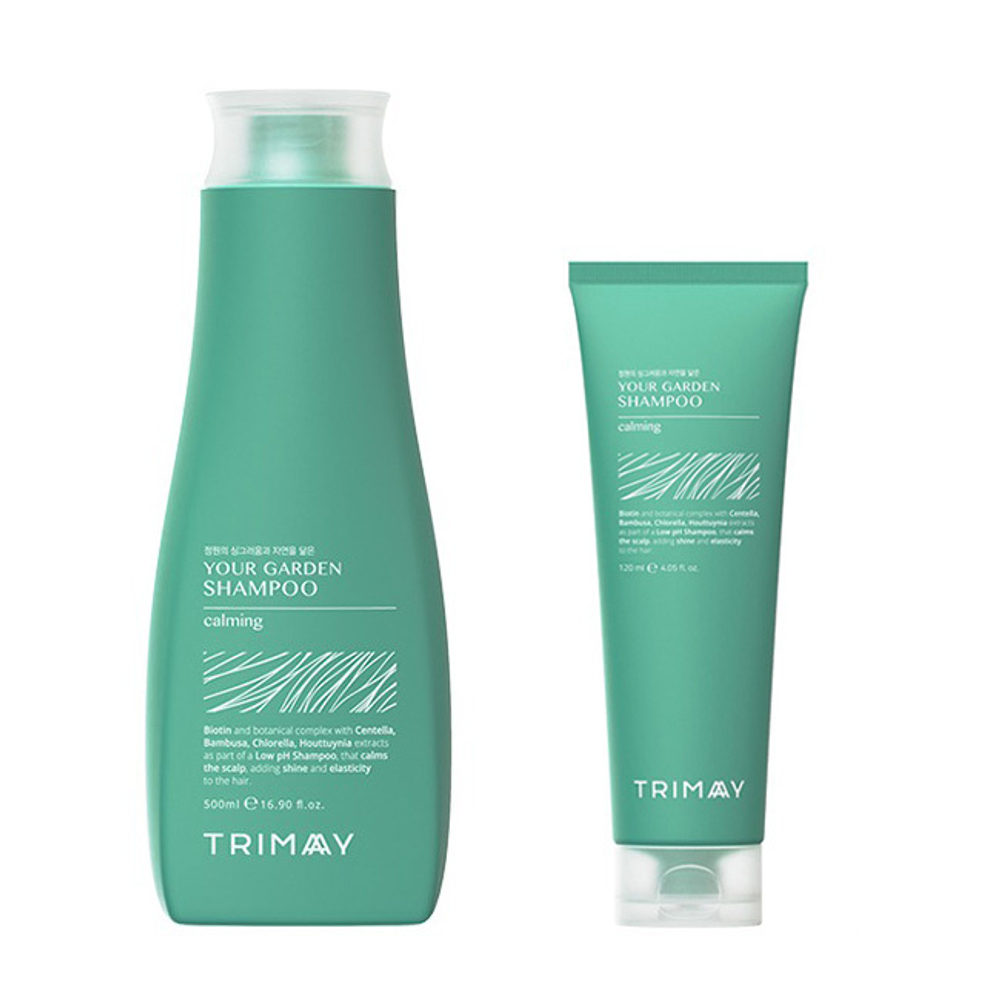 Шампунь безсульфатный биотиновый с экстрактом центеллы Trimay Your Garden Shampoo Calming 120 мл.