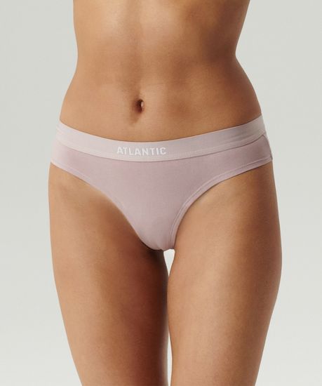 Женские трусы стринги (3шт) Atlantic 3CLP-013, хлопок, бежевый + розовый + зеленый