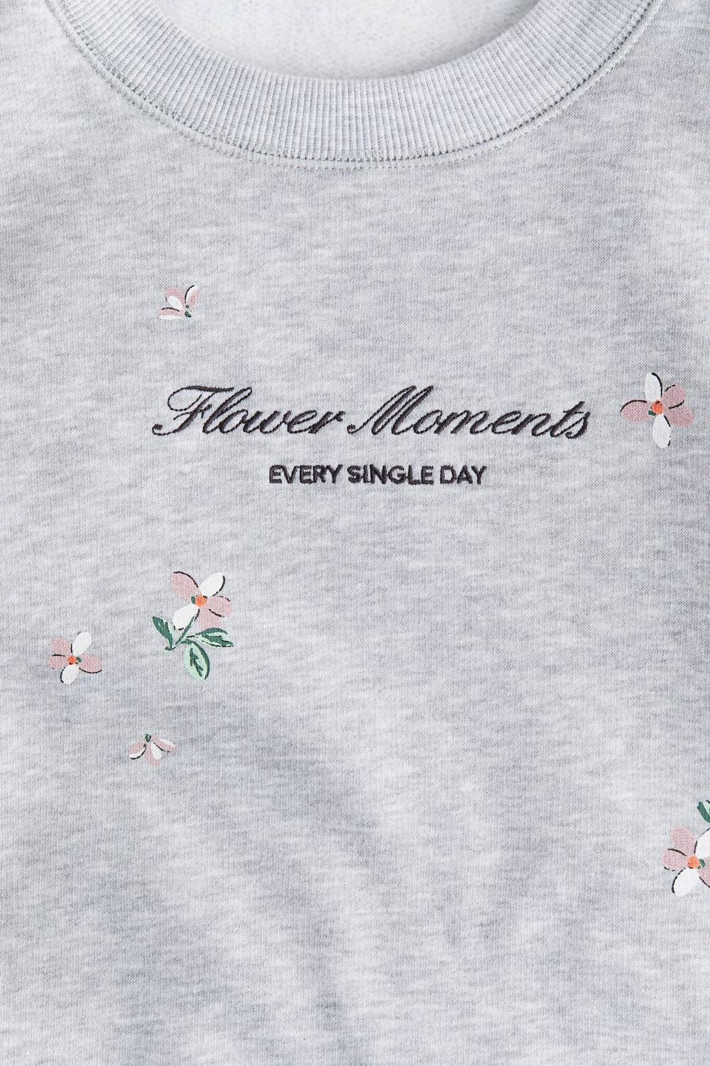 H&M Толстовка с принтом, светло-серый