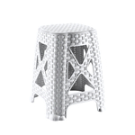 Табурет плетённый белый