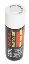 Краска Maxicolors акриловая RAL 9003 signal white satin 400 мл