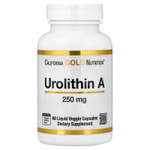 California Gold Nutrition, уролитин A, 250 мг, 60 растительных капсул с жидкостью