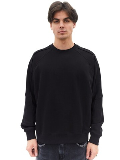 Черный хлопковый свитшот LAINE