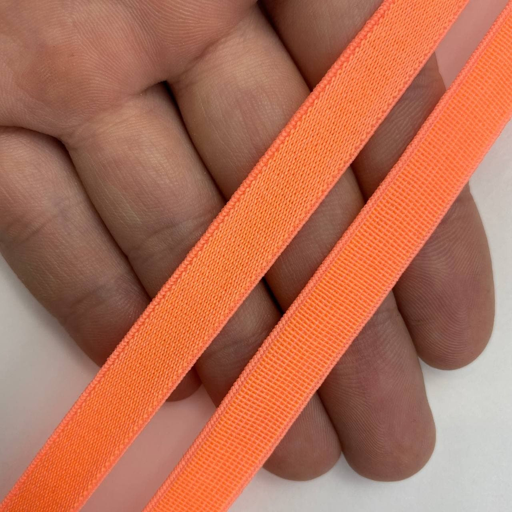 Бретелечная резинка неоново-оранжевая 10 мм