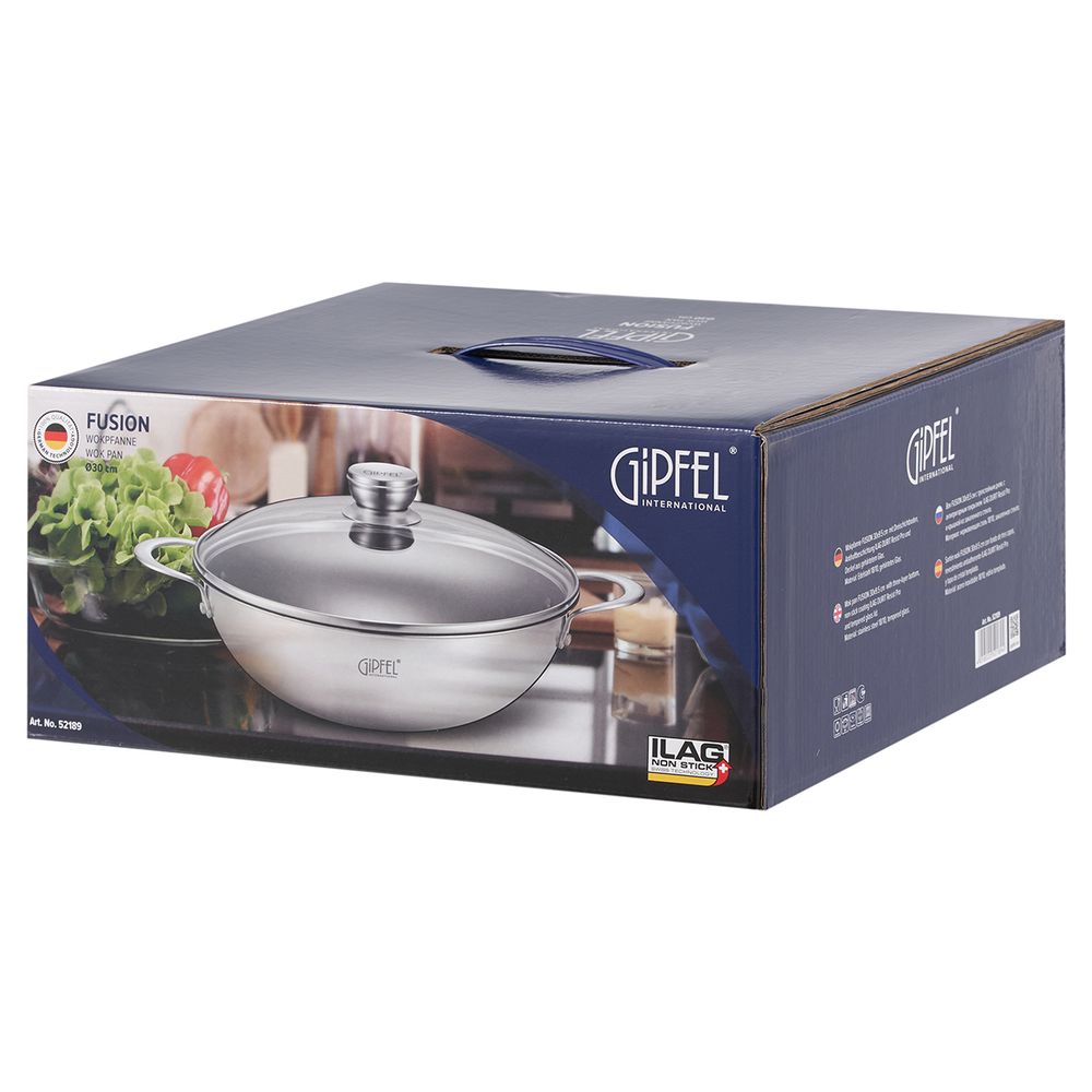 Вок из нержавеющей стали Gipfel Fusion 52189 30 см/5 л
