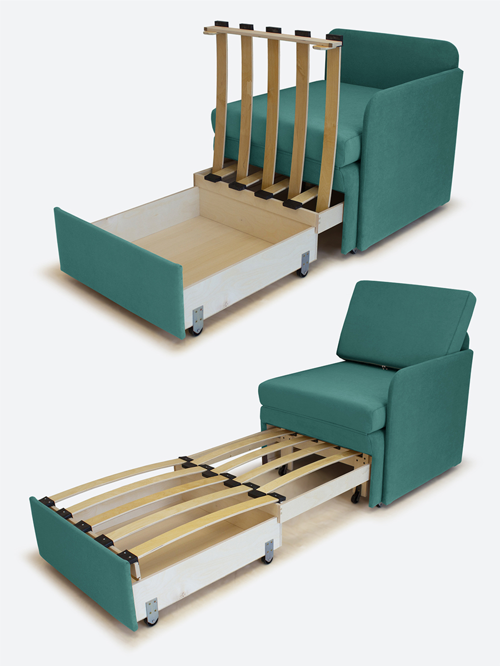 Кресло-кровать "Миник" с левым подлокотником, под левую руку