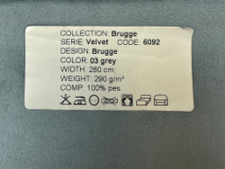 Бархат Brugge grey (Брюгге грей) 03