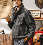 Мужская куртка из натурального хлопка с эластичной резинкой по нижнему краю — стильный выбор в Detroit-стиле!