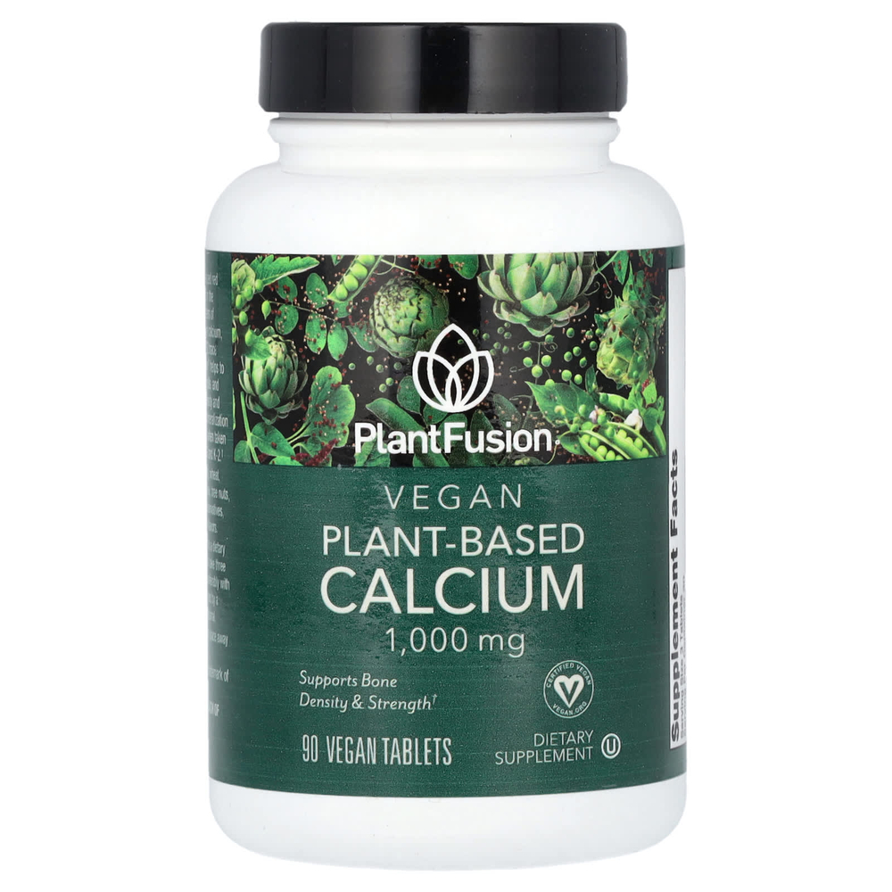 PlantFusion, веганский растительный кальций, 90 таблеток (333 мг в 1 таблетке)