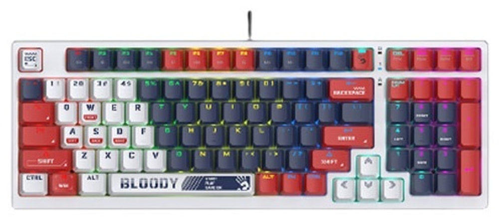 Клавиатура Bloody S98 Sports Navy белый