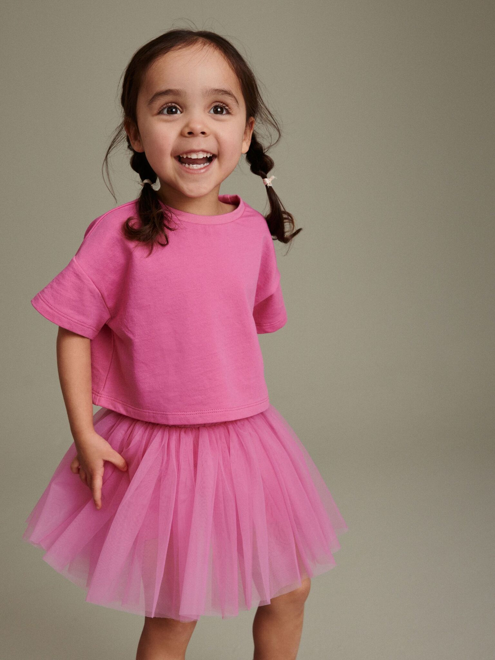 Футболка и юбка в комплекте для девочки Next N13-177, Фуксия