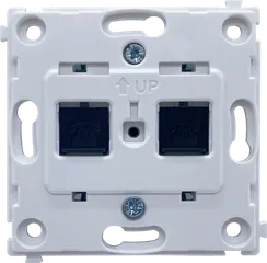 Donel R98 механизм розетки RJ11 + RJ11 (двойная) cat.3/ClassE-4/4, серия DA
