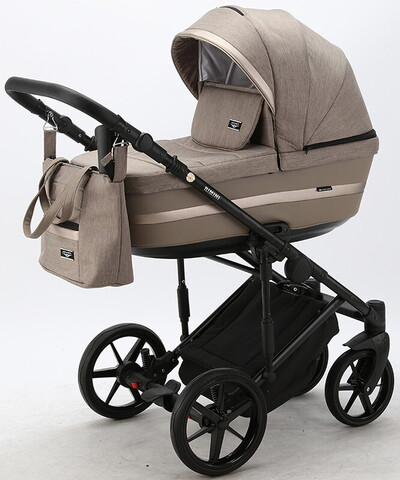 Детская коляска Adamex Rimini 2 в 1 RI90-TIP БЕЖ+БЕЖ.КОЖА+БЕЖ.ПЕРЛ.ОТДЕЛКА