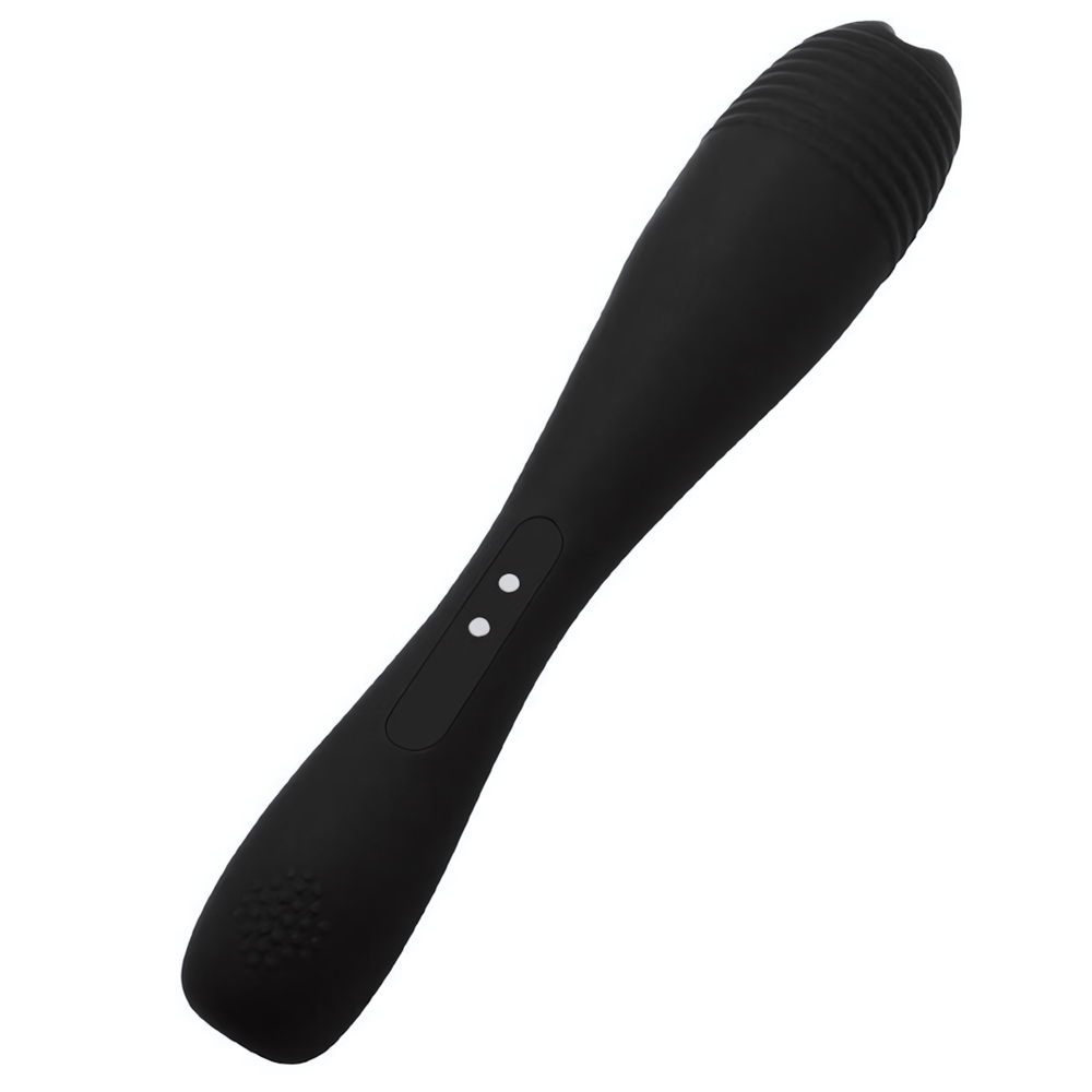 Перезаряжаемый вибростимулятор для точки G c двумя моторами (Цвет: черный)