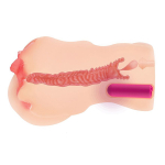 Телесный вибромастурбатор-вагина 18см с двойным слоем материала Kokos Onahole edition 003