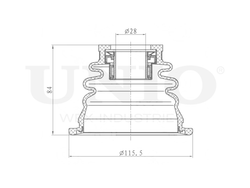 Пыльник ШРУСа (к-т) UNIO DUC-30039K