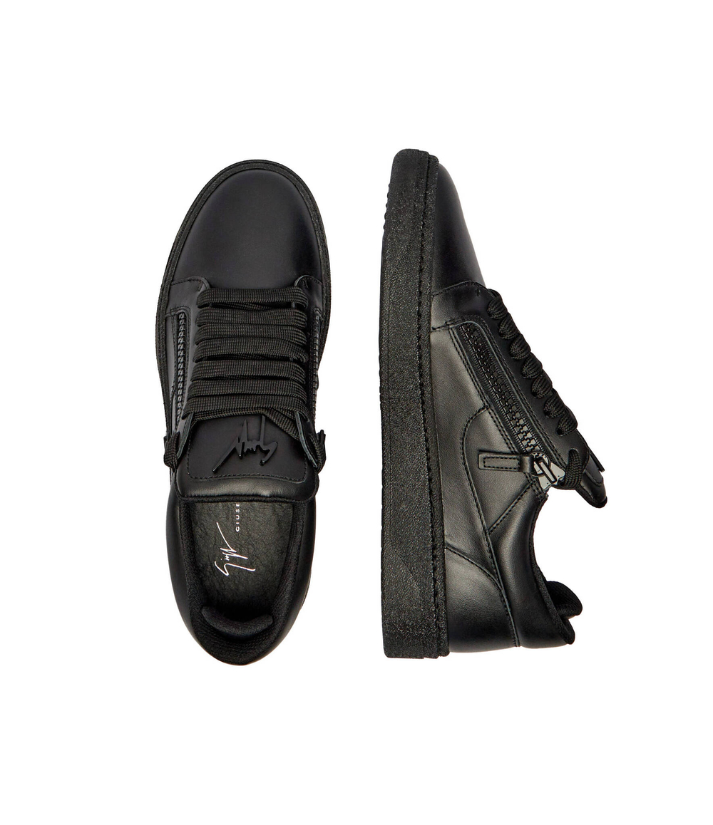 Кожаные кроссовки a1 talogo Giuseppe Zanotti - черный(RM30034)