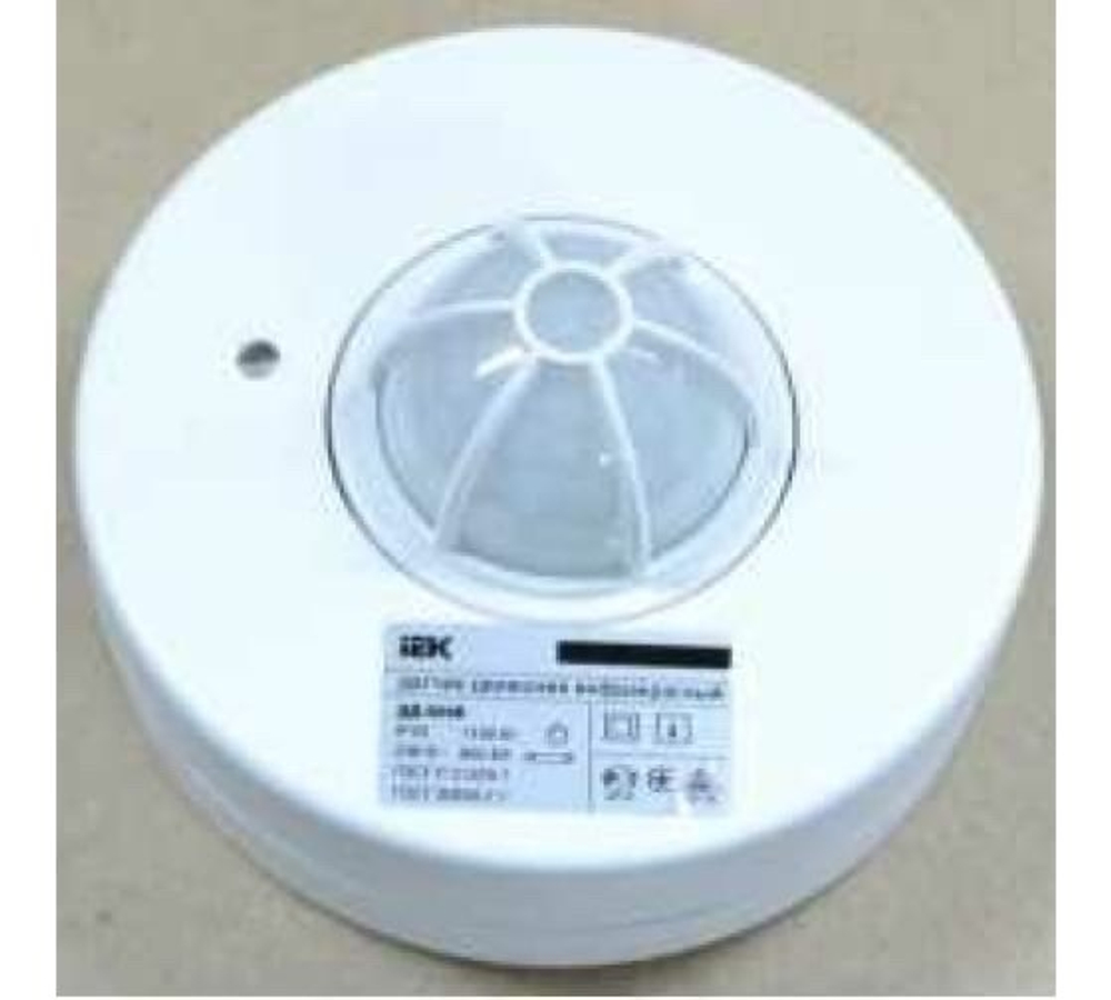 Датчик движения ДД-024 1100Вт 120-360град 6м IP33 белый IEK LDD11-024-1100-001