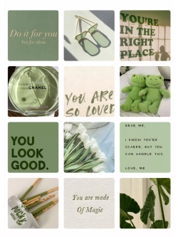 3д стикеры на телефон чехол ноутбук зелёный набор