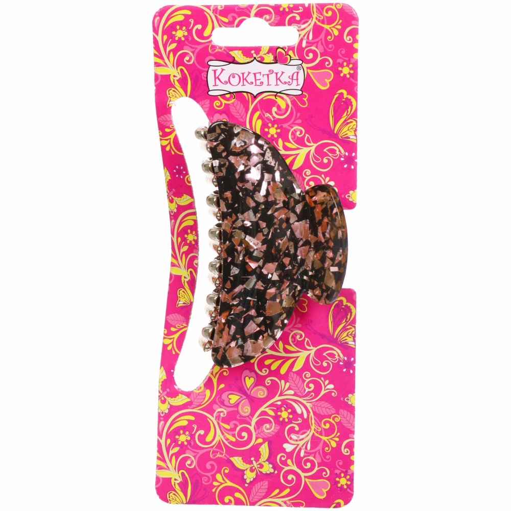 Заколка-краб для волос « ЭЙФОРИЯ», эва, микс 6 цветов, 7см (блистер Кокетка)