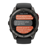 Cпортивные часы Garmin fenix 8 Pro, 51 мм, MicroLED, титан с DLC, сапфир, силиконовый ремешок цвета «чёрный/серый» Тёмно-серый безель из титана с DLC-покрытием, MicroLED-дисплей. Ремешок с классической застёжкой — на запястье обхватом 127–210 мм