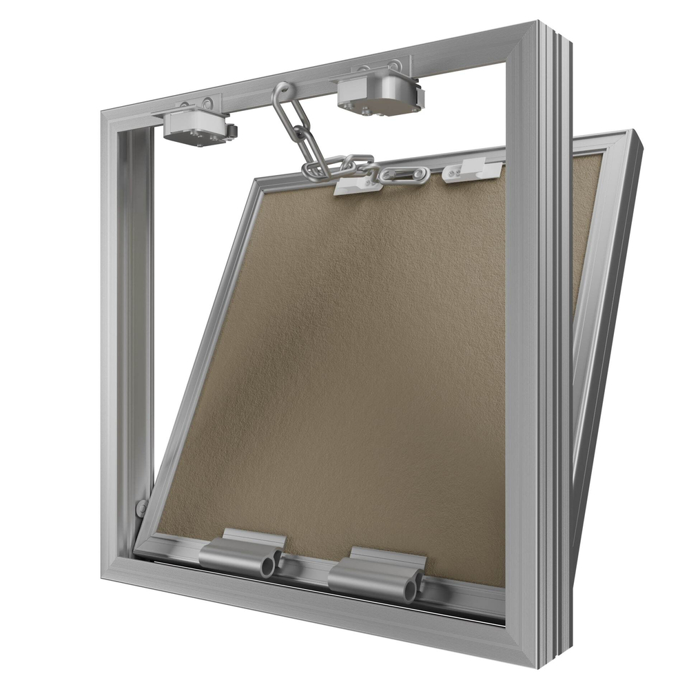 Люк ревизионный D Ceramo Base 600х600 скрыт.монтаж съемный алюминий EVECS