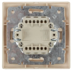 Выключатель Intro Plano 1-102-02 одноклавишный с подсветкой 10А-250В IP20 СУ слоновая кость