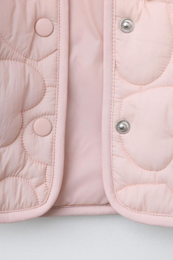 ZARA СТЕГАНАЯ КУРТКА WATER REPELLENT, РОЗОВЫЙ