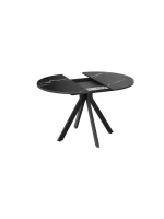 Стол кухонный Стекло матовое черный мрамор 100(132)х75х75 см