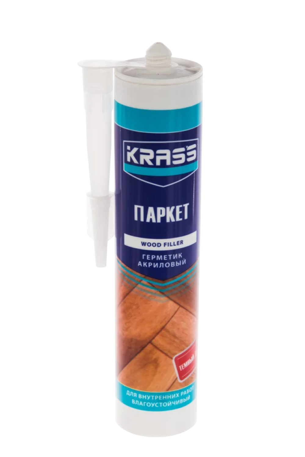 Герметик акриловый KRASS по дереву Паркет темный дуб 0,300 л
