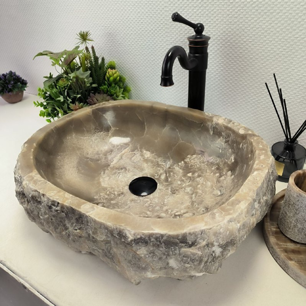 Раковина из оникса Erozy Grey EO-62221 52*43*15 0094