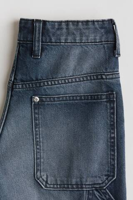H&M Джинсы Baggy Fit Carpenter, темно-синий